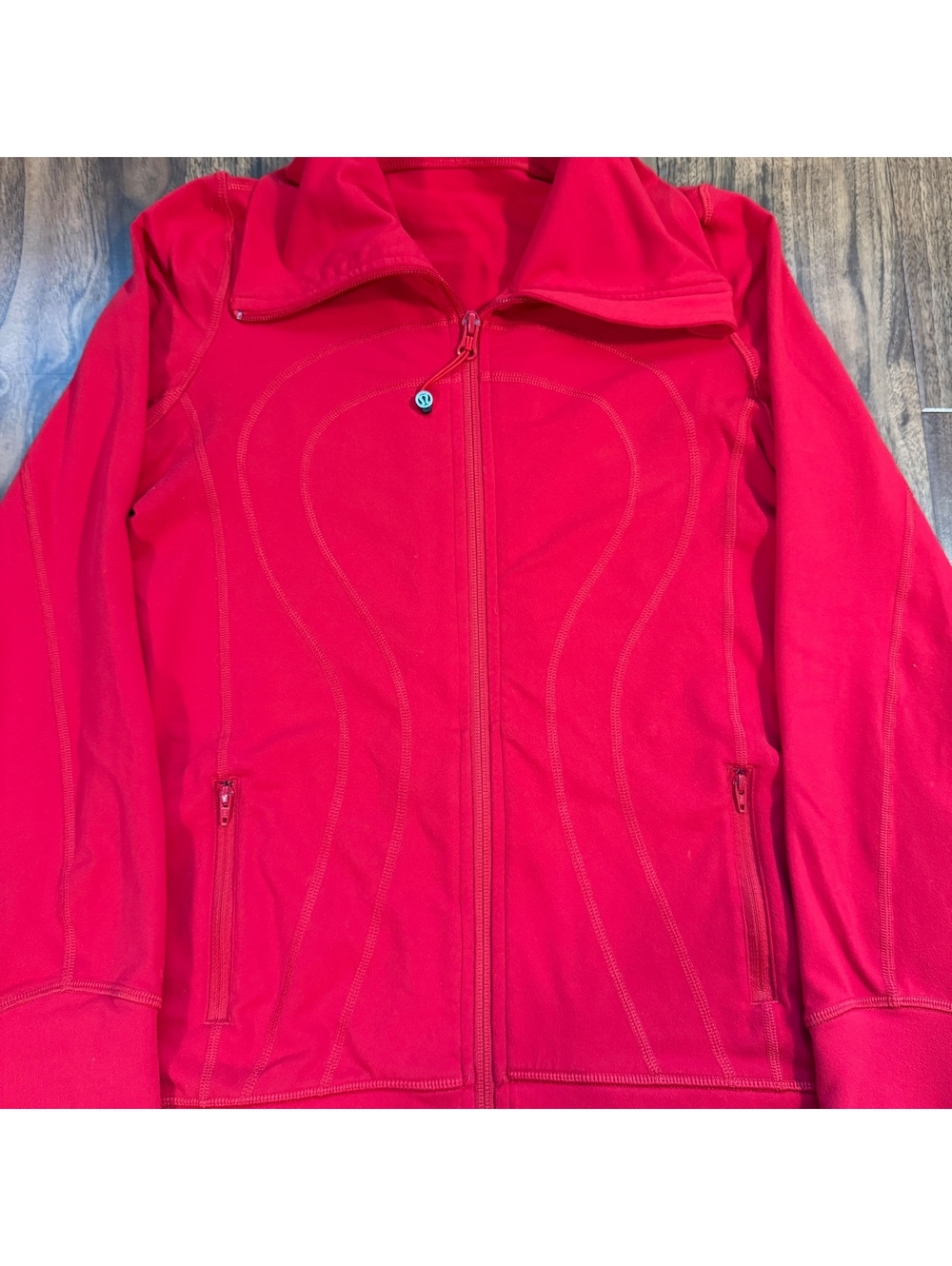 Lululemon Define Jacket Full Zip Red Size 2 Thumbholes Womens Athletic